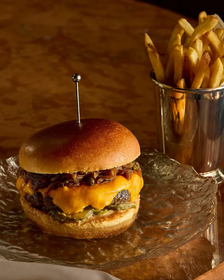 The Grill burger at The International