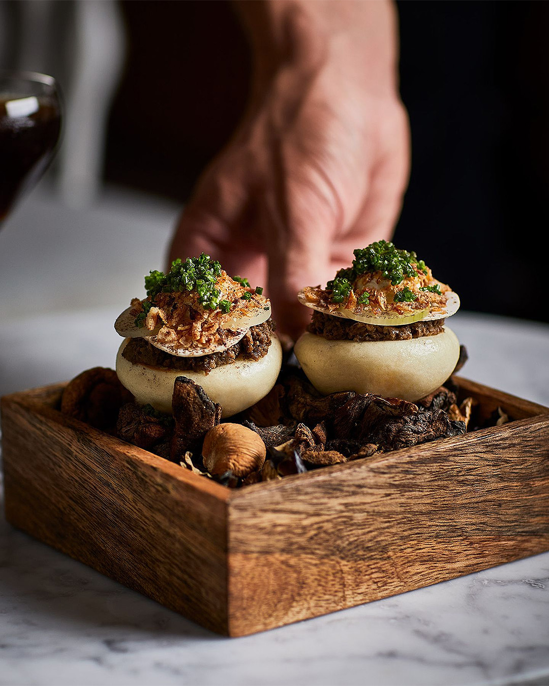 A mushroom dish at the Grove.