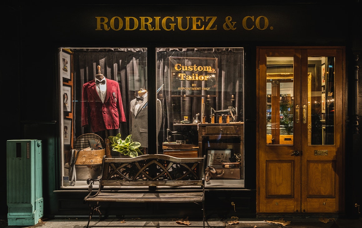 the front of the tailors