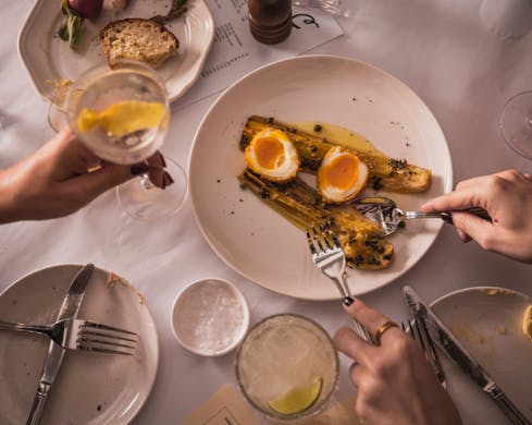 the corner palm beach jammy egg breakfast menu