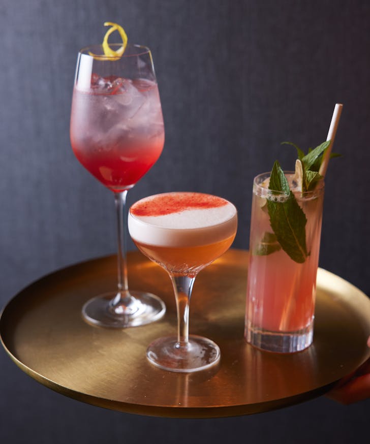 Three non-alcoholic cocktails