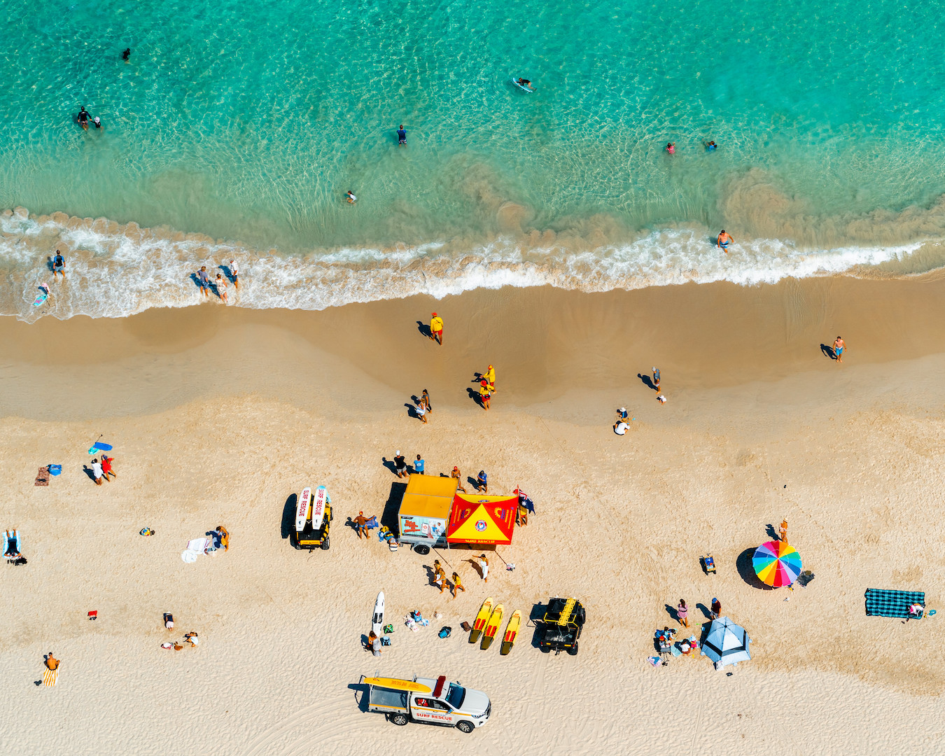 A drone view of Leighton Beach in Perth
