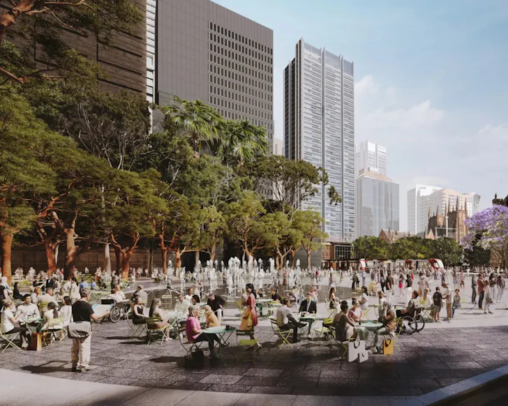 Artists impression of new Town Hall Square