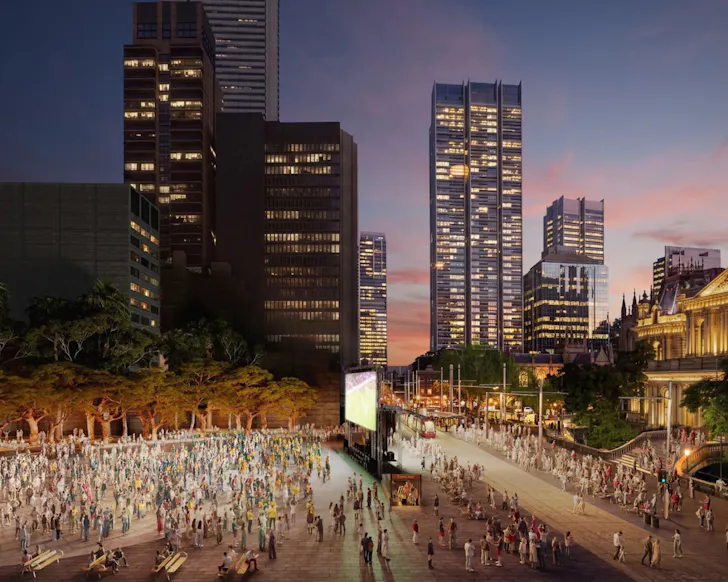 Artists impression of new Town Hall Square