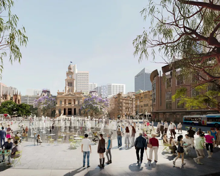 Artists impression of new Town Hall Square