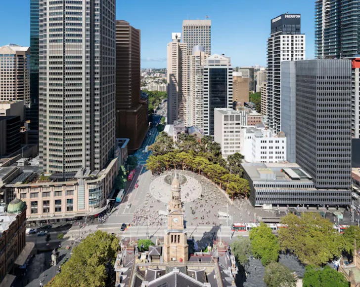 Artists impression of new Town Hall Square