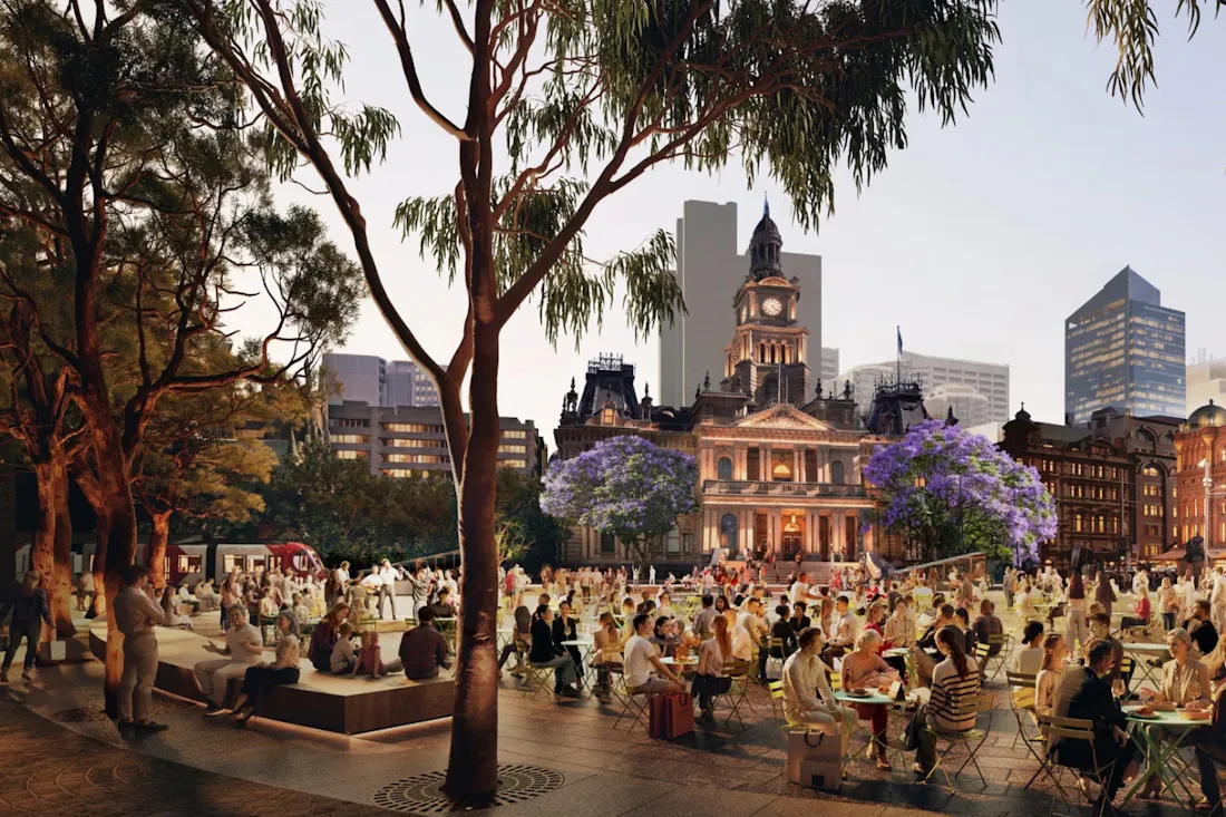 First Look At Sydney’s New 0M Town Hall Square, With Native Trees, Water Features And Event Space First Look At Sydney’s New 0M Town Hall Square, With Native Trees, Water Features And Event Space