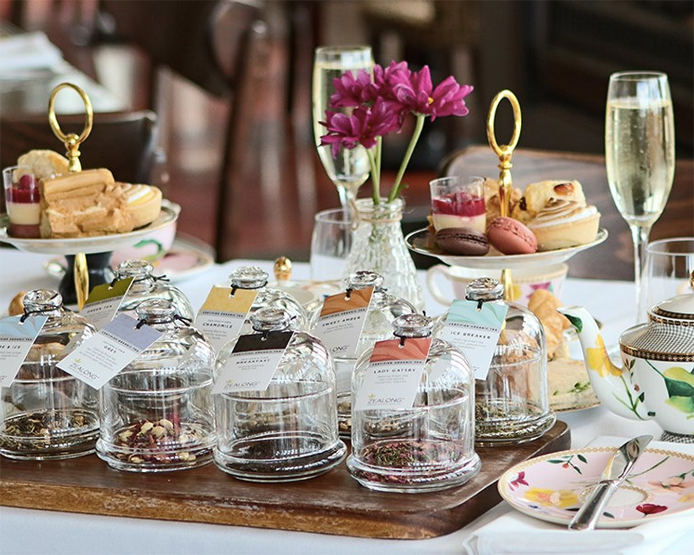 A lovely high tea spread.