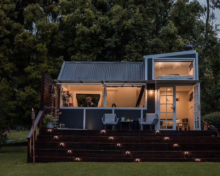 tiny house with outdoor spa nsw airbnb matcham 