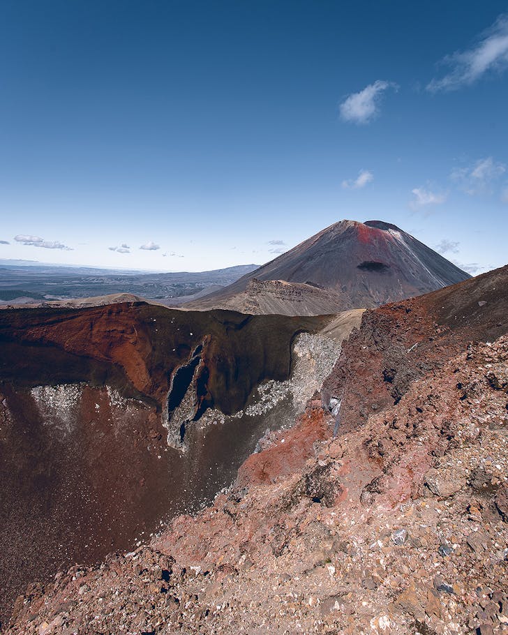 The rugged terrain on the Tongariro Crossing.