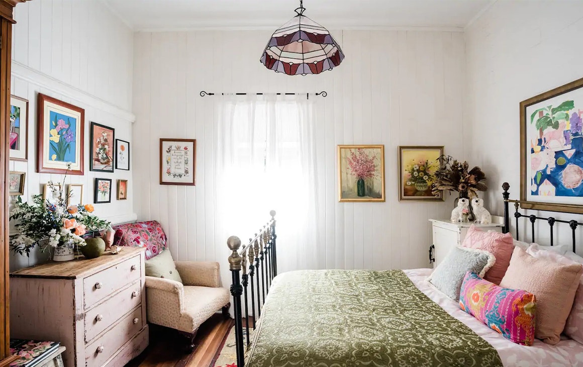 bedroom inside norwood cottage