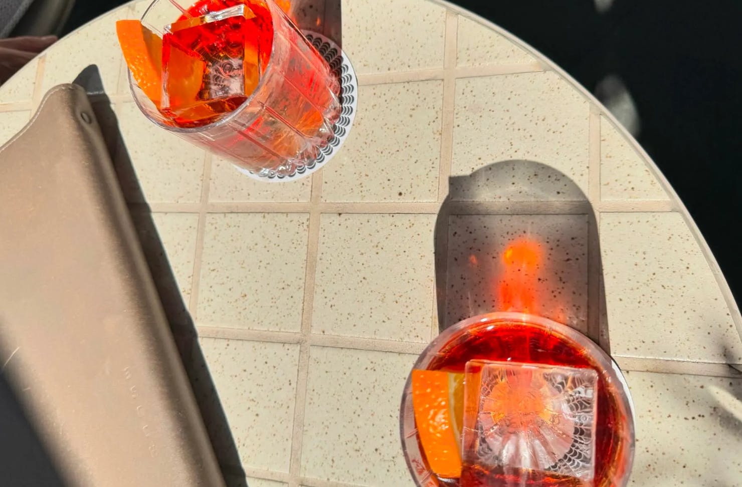 two negroni on the table