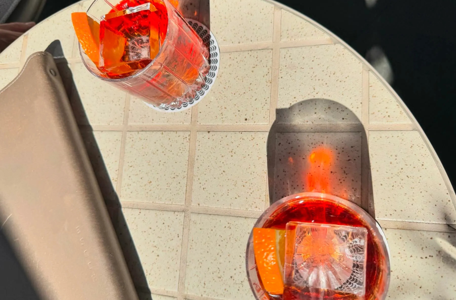 two negroni on the table