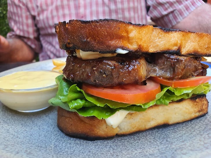 Juicy steak sandwich at Napier