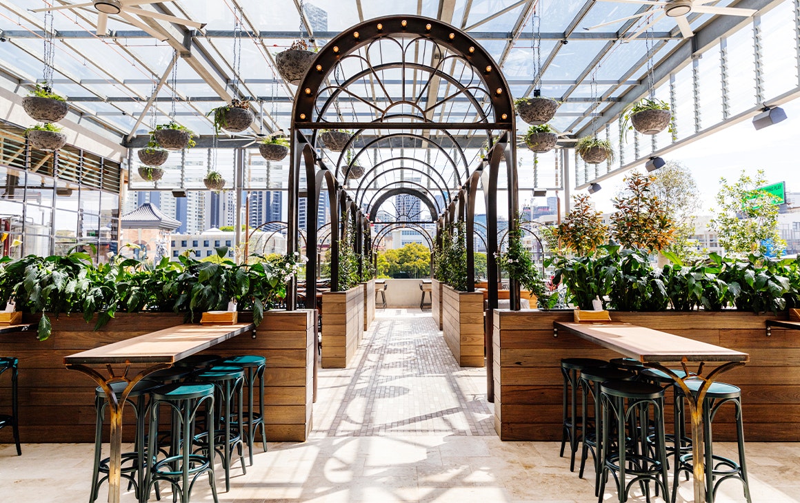 the rooftop of valley hops