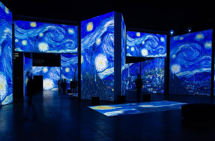 The exhibition, Van Gogh Alive. 