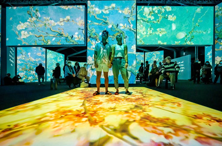 Van Gogh paintings projected on to large screens for Van Gogh Alive Sydney