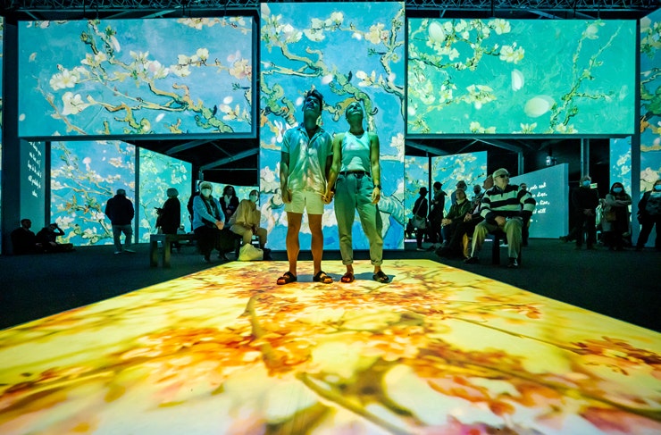 Van Gogh paintings projected on to large screens for Van Gogh Alive Sydney