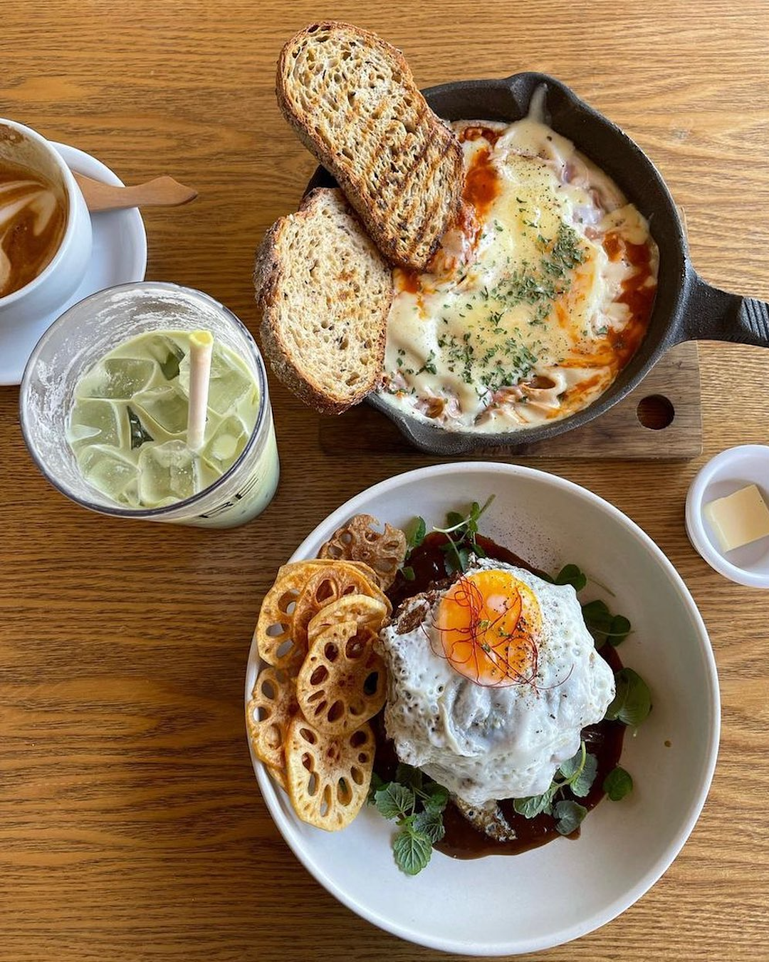 Breakfast dishes at Brown Spoon Cafe