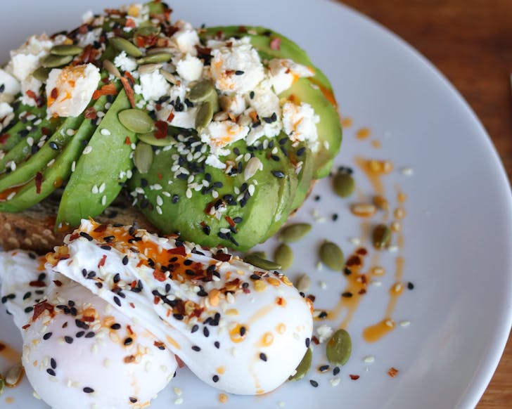 Eggs and avocado from The Imp in East Vic Park