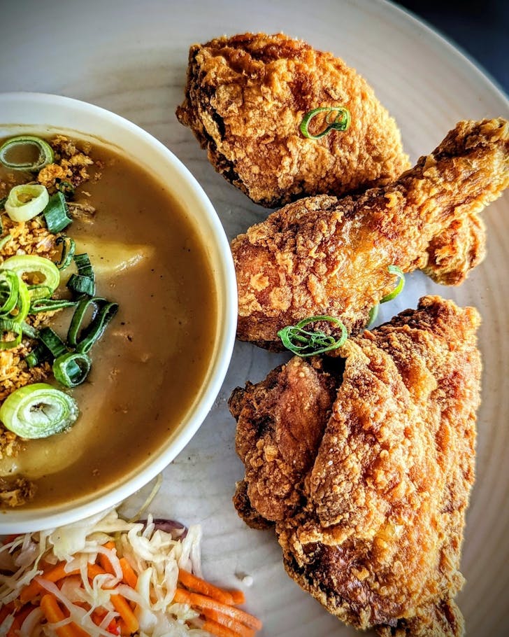 Chicken and gravy at Lola's in Victoria Park