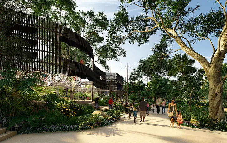 a render of an adventure playground