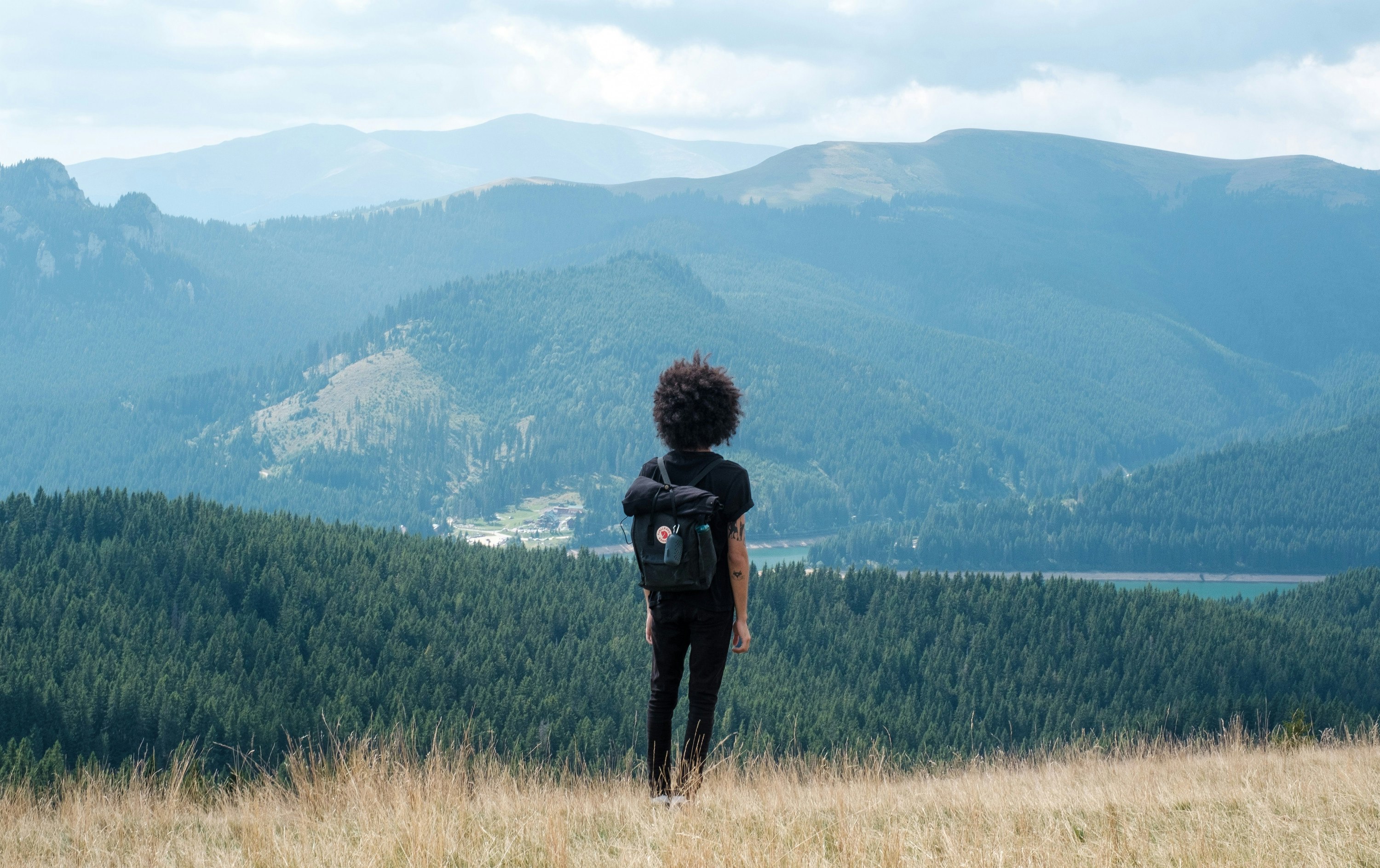 Girl looking at view, best walks Hamilton