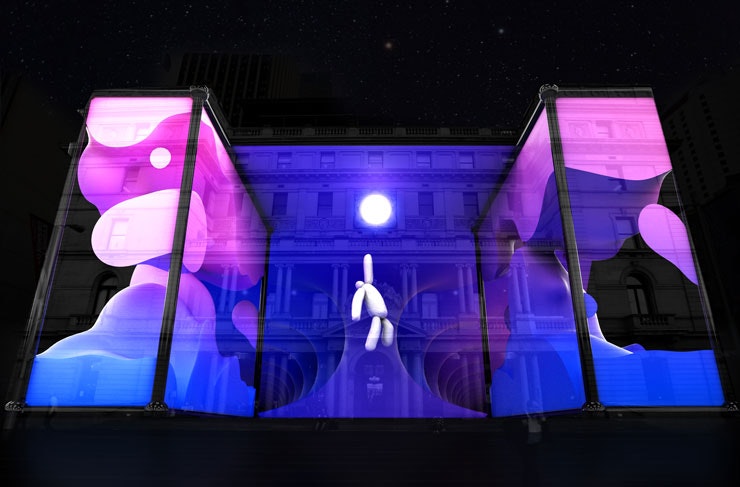 The VORAX installation created for Vivid Sydney 2021. 