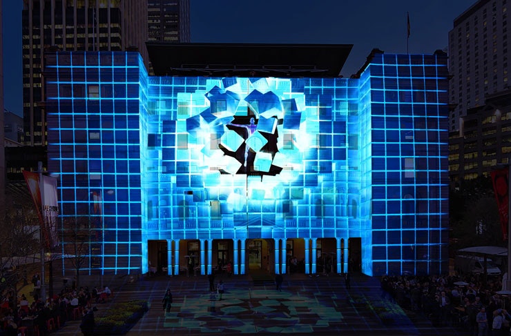 The VORAX installation created for Vivid Sydney 2021. 