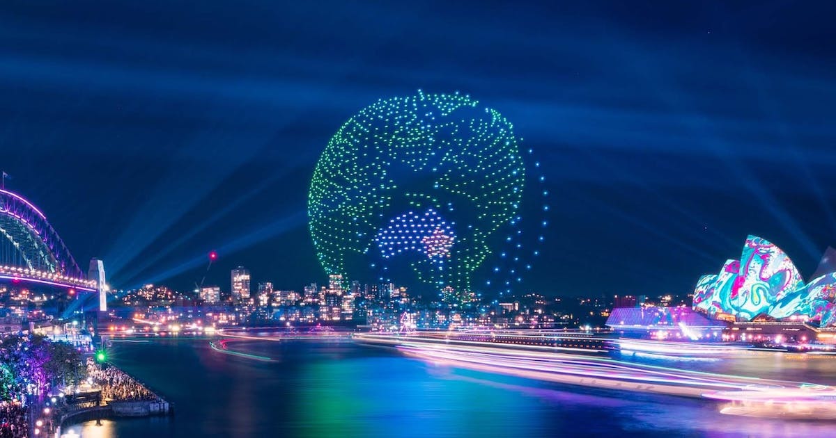 Drone Show Vivid Sydney 2024 Trudi Hyacinth