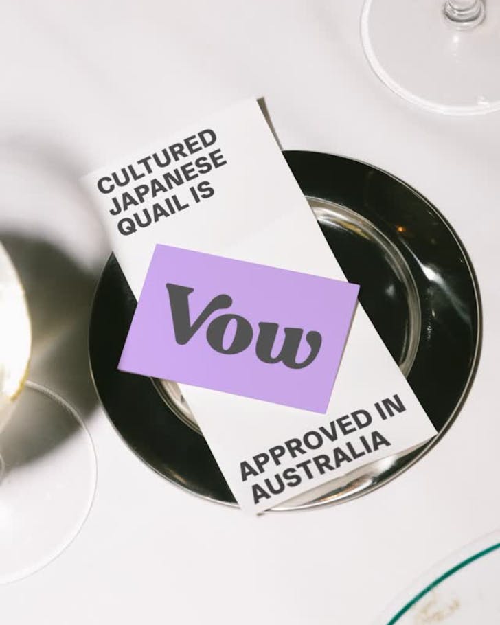 vow cultured quail is approved in australia