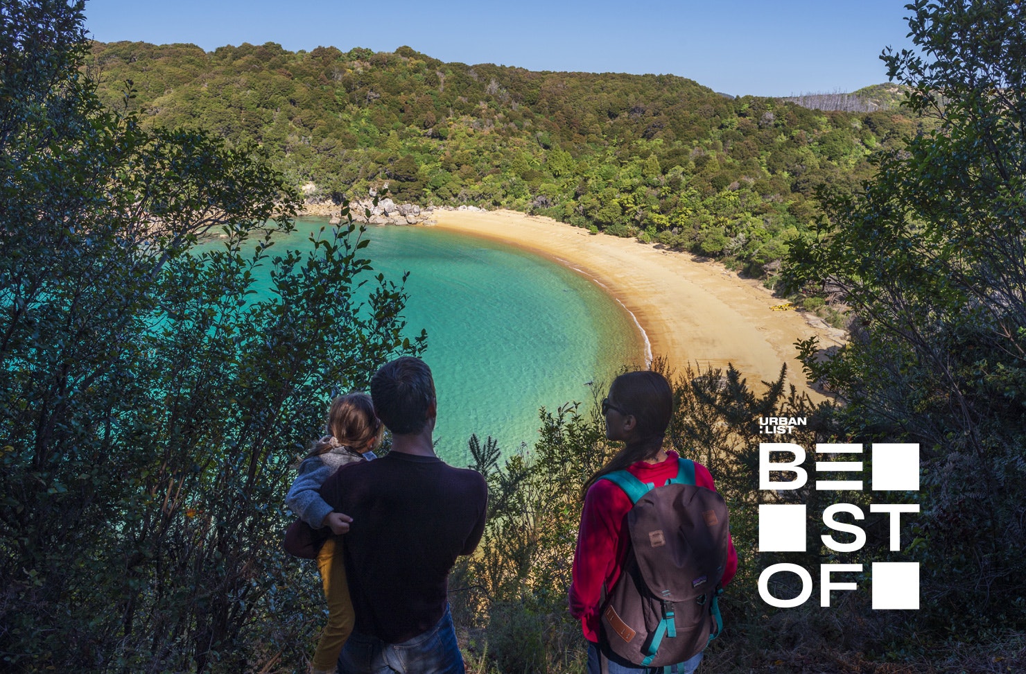 Walking at Te Puketea in Abel Tasman National Park,