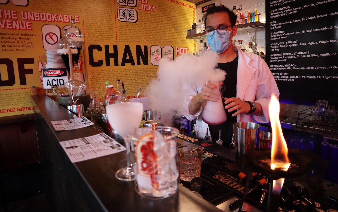 Walter White Lucky Chan's Bar