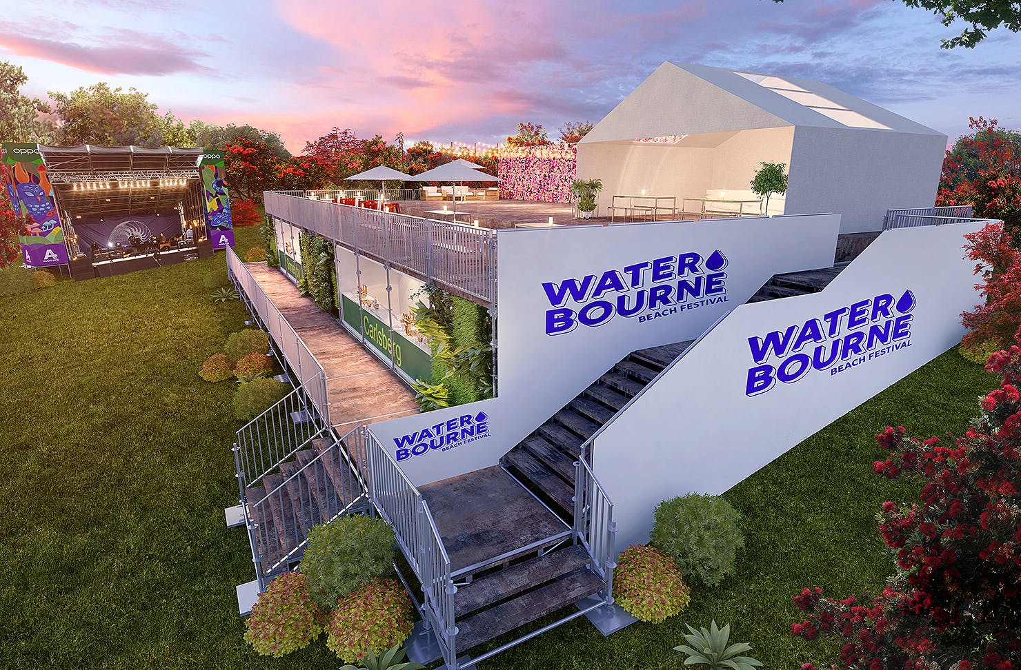 The festival space at Waterbourne in Takapuna.
