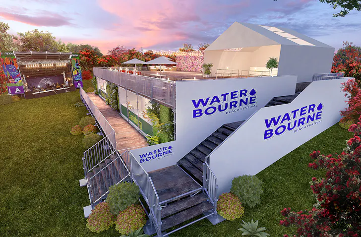 The festival space at Waterbourne in Takapuna.