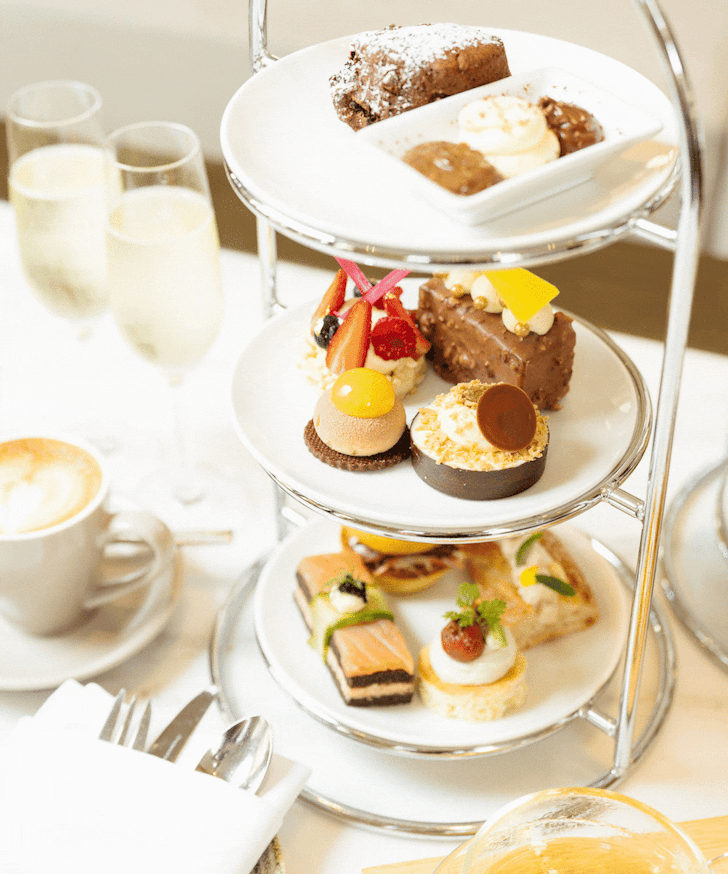 a selection of images from The Westin's high tea