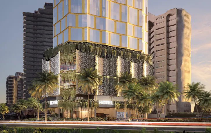 An artists impression of the new Westin Hotel gardens in the Gold Coast.