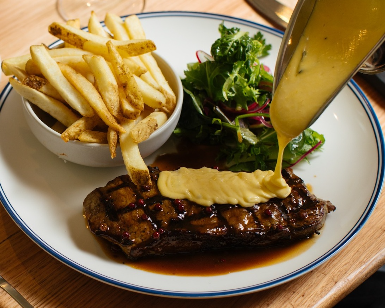 A steak and chips from a pub open in Perth this Easter