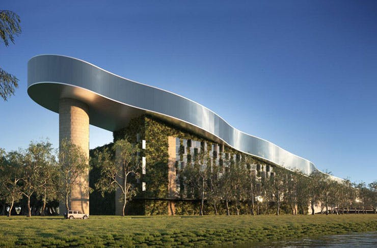 An artist's impression of Winter Sports World in Sydney. 