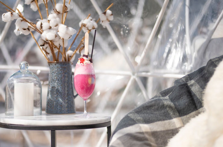 a cocktail from Winter Village