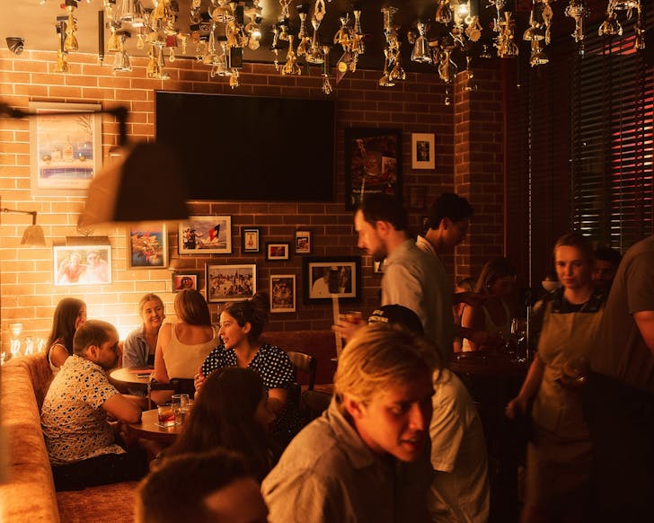 the packed bar at baptist street rec club
