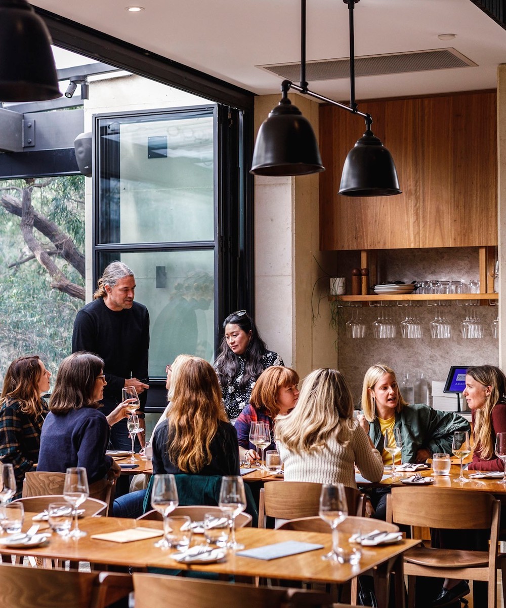 A group of people inside Yarri Restaurant & Bar