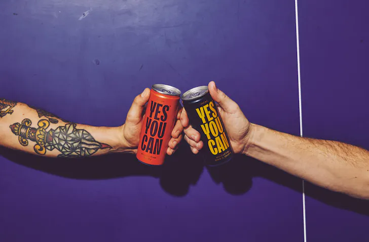Two arms cheers with 