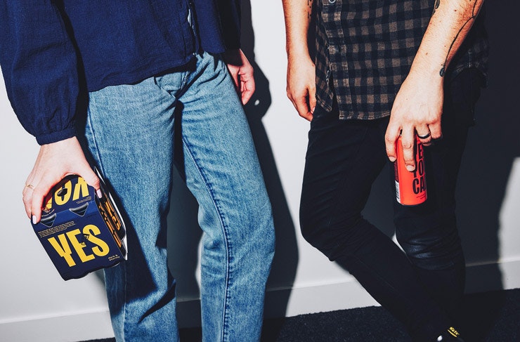 two people holding 