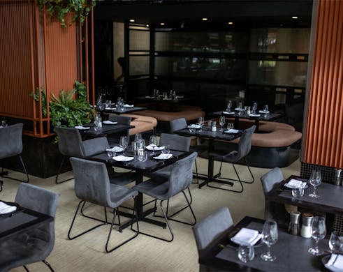 the sleek interiors of zazu restaurant in Brisbane