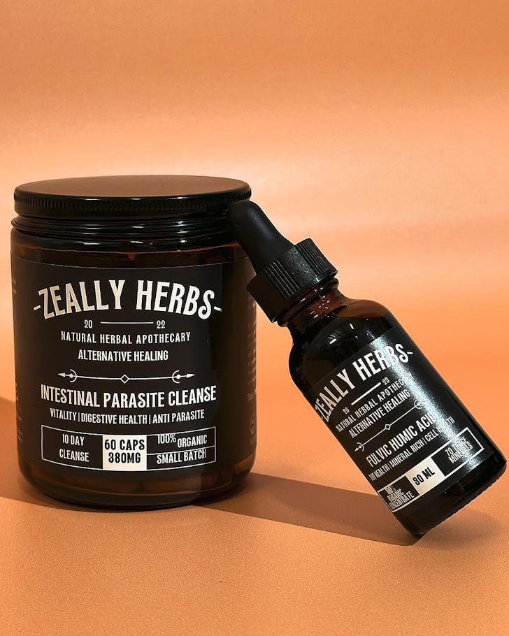 Zeally Herbs concentrate and capsules.