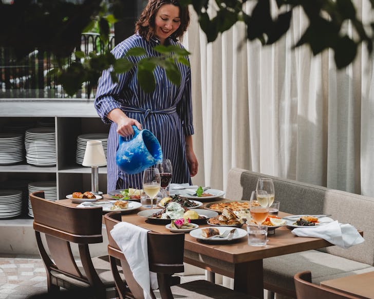sommelier zoe brunton at sydney greek restaurant olympus