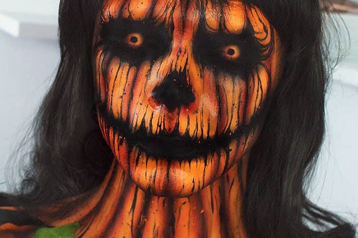 Zorin Blitz as a creepy pumpkin