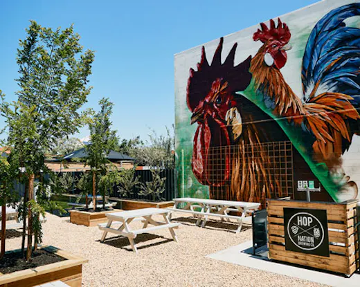 The beer garden at West Footscray's Zymurgy.