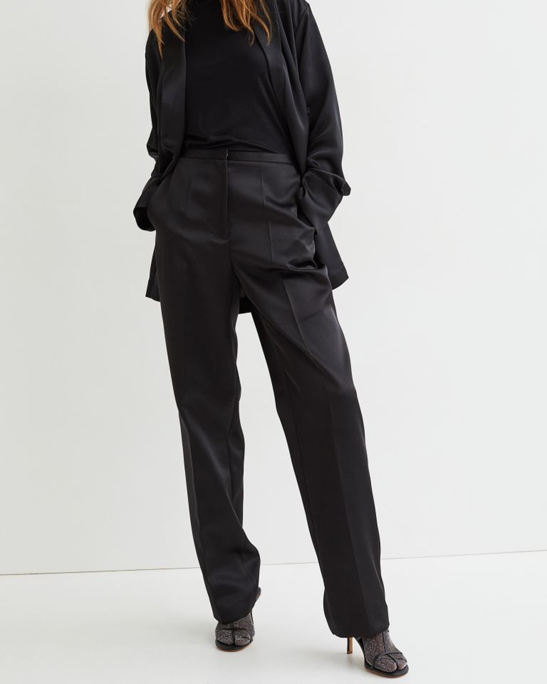 Premier Blended Wool Dress Pants  Black  Bombay Shirt Company